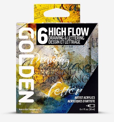 Golden High Flow Drawing and Lettering Set - Click Image to Close